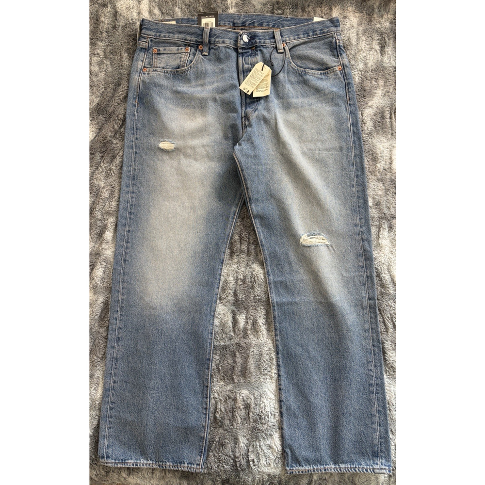 Levi's 501 Premium Original Straight Jeans Mens 38x30 Delanore Blue NWT